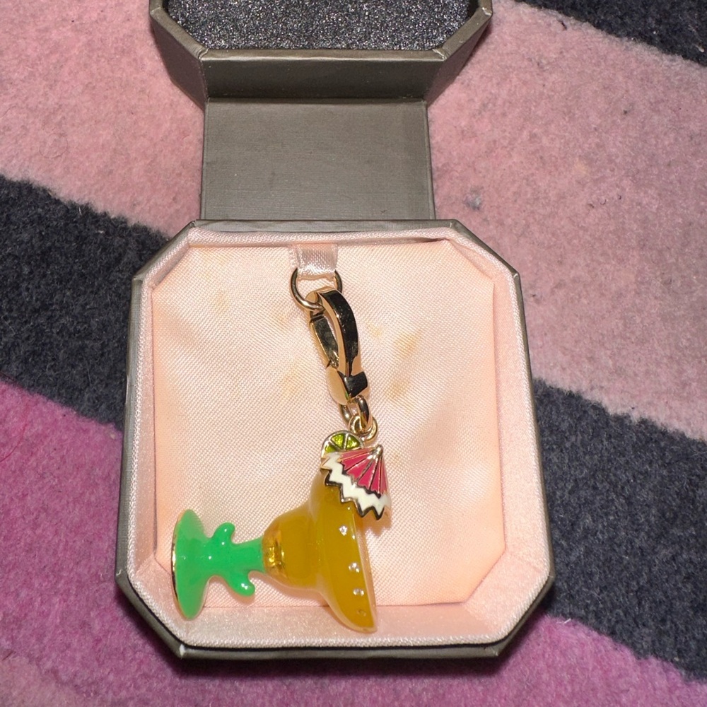 Juicy Couture Delicious Green Margarita Cocktail - Cactus Glass Charm, NWOT - Picture 5 of 6